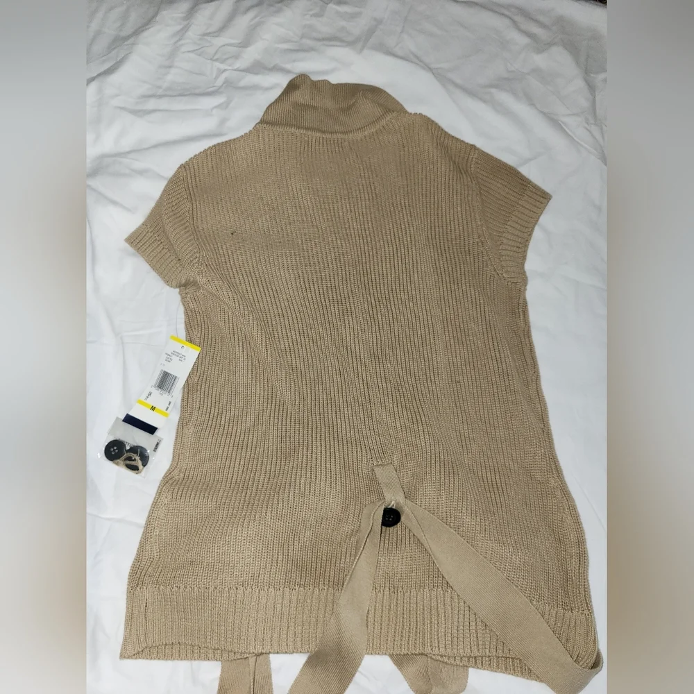 Anne Klein Tan Cardigan Sweater V-Neck * - Picture 2 of 3